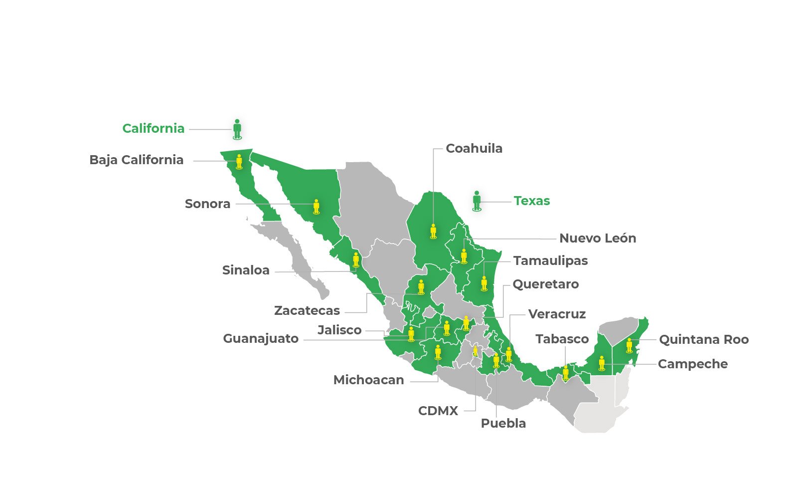 mapa red comercial
